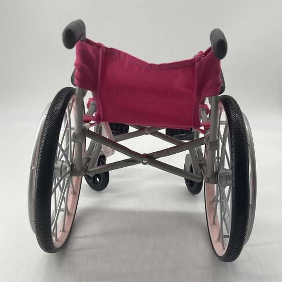 OG Pink Folding Wheel Chair Accessory for 18" American Girl My Life Dolls - Picture 4 of 8
